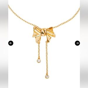 OSCAR DE LA RENTA Lariat Bow Necklace